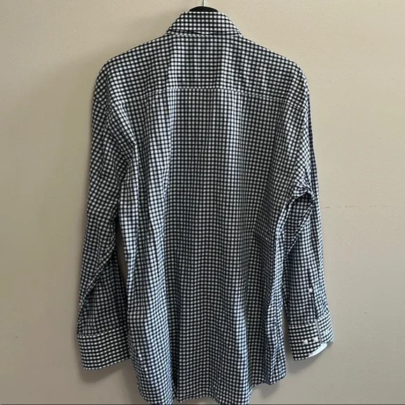 Classic Black and White Checkered Men's Shirt - Picture 2 of 3